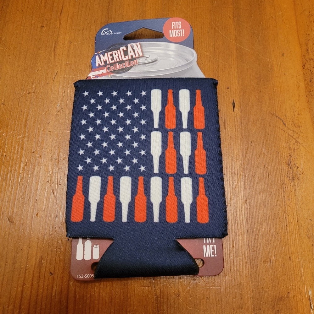 NEW Patriotic Drink Koozie American Flag